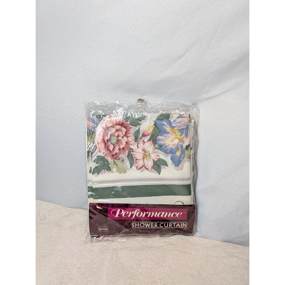 Springs‎ Performance Meadow Walk Shower Curtain Floral Cottagecore Teflon NIP